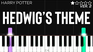 Hedwig’s Theme  Harry Potter  EASY Piano Tutorial [upl. by Brunhild551]