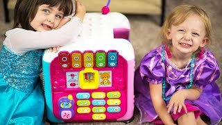 Elsa amp Princess Rapunzel Dress Up amp VTECH Alphabet Activity Cube Baby Toys Review Kinder Playtime [upl. by Aikemat]