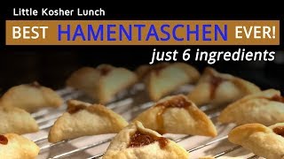 Easy Hamantaschen Tutorial  Only 6 Ingredients for Flaky Tender Amazing Purim Cookies [upl. by Leverett129]