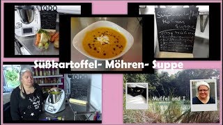 vegetarische Süßkartoffel Möhren Suppe im Thermomix eigentlich sogar vegan [upl. by Yracaz]