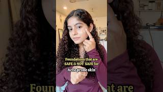 Foundations that are acne safe amp Non acne safe acnesafemakeup acneproneskin [upl. by Marguerite]