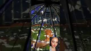 Tampa Bay Rays Stadium Roof Collapses Due to Hurricane Milton Drone Footage [upl. by Lynne939]