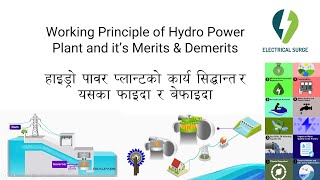 Working Principle of Hydro Power Plant  Merits amp Demerits  कार्य सिद्धान्त  फाइदा र बेफा‍इदा [upl. by Nosloc]