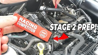 STAGE 2 PREP ON MY POLO GTI 6C NGK SPARK PLUGS [upl. by Audwin]