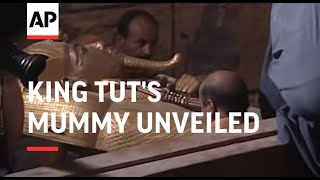 King Tuts mummy unveiled to public for first time [upl. by Moseley]