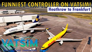 the FUNNIEST controller in all of VATSIM A330900 full flight with ATC in Microsoft Flight Simulator [upl. by Aurelea640]