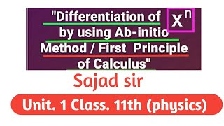 Differentiation of xn by abinitio method or first principle method In derivation there is x2check [upl. by Inajar978]