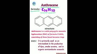 anthraceneanthracene formulaanthracene uses polycyclic aromatic hydrocarbon PAH [upl. by Ratep231]