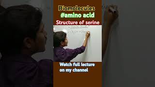 Structure of serine amino acid biomolecules biology class 11 [upl. by Knowlton]