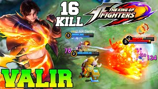 Valir KOF Skin Gameplay  Mobile Legends New Skin Valir Kyo Kusanagi Gameplay Best Build 2024 [upl. by Rudwik715]