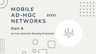 Ad Hoc Network Routing Protocols  Part 6 Mobile Adhoc Networks [upl. by Eissirc]