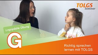 Logopädie Übung für Kinder – Lautbildung G [upl. by Nogem]