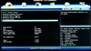 Gigabyte z77xud3h BIOS Walkthrough [upl. by Juliet]