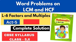 Word Problems on HCF and LCM⚡Solution of HCF and LCM word problems⚡ HCF and LCM Grade 56 [upl. by Tjaden274]