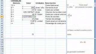 Problema de Cantidad economica de la orden [upl. by Anitnas]