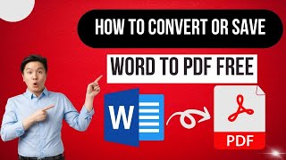 How to convert word to pdf document  save word to pdf free  word tutorial [upl. by Anom]