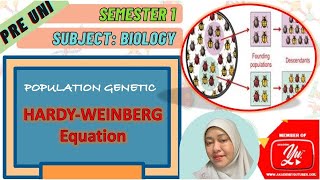 POPULATION GENETIC HARDY WEINBERG EQUATION [upl. by Eednac]