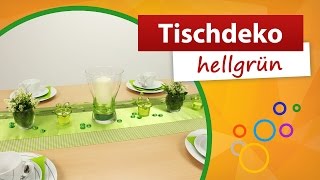 ♥ Tischdekoration hellgrün ♥ Tischdeko  trendmarkt24  Mustertische [upl. by Dianna]