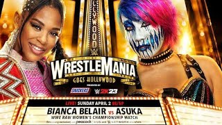 Asuka vs Bianca Belair Wrestlemania 39 Raw womans championship [upl. by Nahtnhoj]