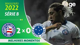 BAHIA 2 X 0 CRUZEIRO MELHORES MOMENTOS  1ª RODADA BRASILEIRÃO SÉRIE B 2022  geglobo [upl. by Nisbet]