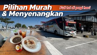 Cepat murah dan mengenyangkan berangkat pagi  Naik bus Eka full tol solo  surabaya [upl. by Calandra765]