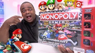 MARIO KART EDITION MONOPOLY GAMER UNBOXING [upl. by Oinotnas]