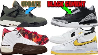 UNDEFEATED AIR JORDAN 4 2025 UPDATE JORDAN 3 BLACK CEMENT SOLEFLY JORDAN 12 KOBE AF 1  MORE [upl. by Horner]