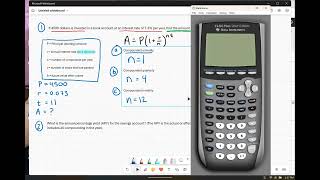 Precalculus Example Compounded and Continuously Compounded Interest on TI84 and Desmos [upl. by Nannarb]