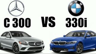 MercedesBenz c300 VS BMW 330i2021 car comparison side by side [upl. by Adnilim717]