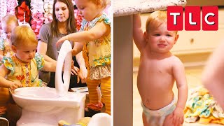 PottyTraining Disaster With Quintuplets  OutDaughtered  TLC [upl. by Tingey]