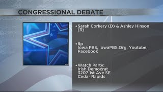 Congressional candidates Sarah Corkery Ashley Hinson to face off in PB debate on Monday [upl. by Gerick]