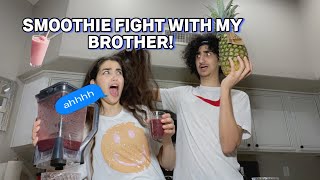 BEHIND THE SCENES OF MY SMOOTHIES WITH MY BROTHER WE FOUGHT [upl. by Aseeram]