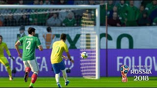 Brazil vs Mexico Cinematic Highlights  World Cup 2018  FIFA 18 PC [upl. by Friederike]