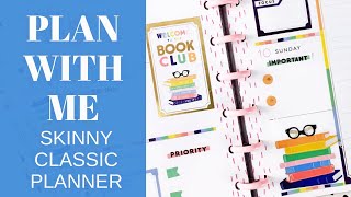 PLAN WITH ME  Skinny Classic Happy Planner  Bookish  May 410 2020 [upl. by Htebaile83]