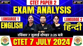 CTET English amp Hindi Paper Exam Analysis  CTET 2024 Paper Analysis Today  CTET Paper 2 Answer Key [upl. by Grados]