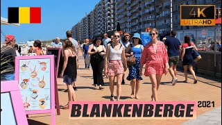 BLANKENBERGE  BELGIUM Walking Tour 4k60fps مدينة بلانكينبرخ  بلجيكا 2021 [upl. by Assina]