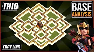 THE BEST TH10 HYBRIDTROPHY Base 2021 COC Town Hall 10 TH10 Trophy Base Design  Clash of Clans [upl. by Ayam]