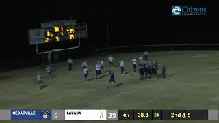 Cedarville HS Football vs Lavaca [upl. by Maurise980]