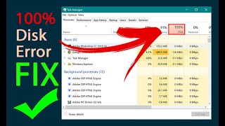 How to Fix 100 Disk Usage in Windows 10  Solved [upl. by Aihsal]