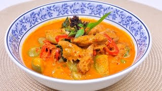 Thai Red Curry with Beef Thai Food  แกงเนื้อ [upl. by Jareen458]