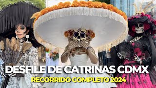 Así se vivió el ESPECTACULAR DESFILE DE CATRINAS en la CIUDAD DE MÉXICO 2024 🇲🇽 recorrido completo [upl. by Eiromem]