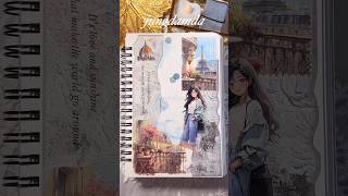 ASMR Paris🇫🇷 scrapbooking journaling relaxing journal paris shorts [upl. by Pansy]