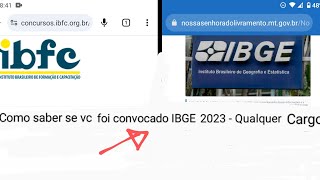 Como saber se vc foi convocado pelo IBGE Qualquer cargo 2023 [upl. by Oira]