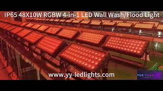 IP65 48X10W RGBW 4IN1 LED Wall Wash lighting floodlight lightingdesign shorts [upl. by Mccall]