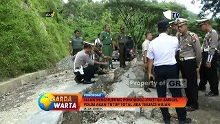 PONOROGO  Jalan Penghubung PonorogoPacitan Ambles Polisi Akan Tutup Total Jika Terjadi Hujan [upl. by Arezzini]