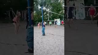 Beach volleyball excellent ball blocking [upl. by Rome]