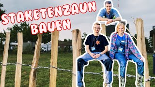 Staketenzaun aufbauen  so machen wir es🧑🏻‍🌾🔨 [upl. by Nyliac699]