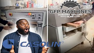 Casolin Thicknesser in Action and walkaround at GFP Machines [upl. by Merlin]