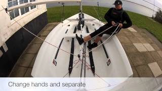 Gybe Aft Main  RYA Training  Learn to Sail  Dinghy Sailing Techniques [upl. by Whang]