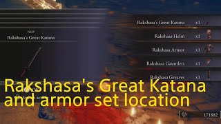 ELDEN RING dlc  Rakshasas Great Katana amp armor set location [upl. by Brenna]